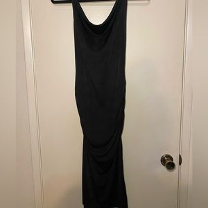 Black midi dress